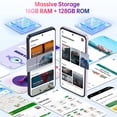 thumbnail image 4 of OUKITEL C69 Unlocked Smartphone, 7.2" HD 120Hz Large Display, 6000mAh Battery, 16GB RAM 128GB ROM (1TB Expandable), 64MP Camera, Android 15, Dual SIM 4G Cell Phone, 4 of 8