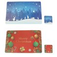 thumbnail image 3 of Coofit Christmas Placemats Cute Patterned 6PCS Washable Table Mats with 6PCS Coasters, 3 of 10