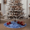 thumbnail image 4 of KLL Christmas Tree Skirt,Party Decorations Farmhouse for Christmas Decorations Holiday Party 48" -Blue Mandala Harmony, 4 of 6
