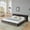 Dark Gray, variant on King Size Platform Bed, Upholstered Chenille Floor Bed with Channel Tufted, Cloud Soft Padded Bed with Solid Frame, No Box Spring Needed, Pink
