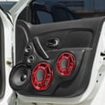 thumbnail image 2 of 2 Piezas 6.89" Coche Metal Audio Altavoz Rejilla Cubierta Malla Rojo, 2 of 6