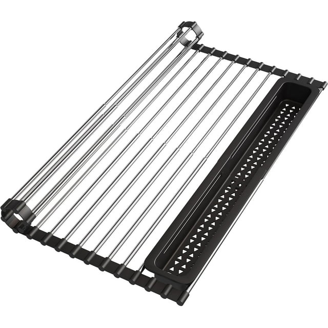 Dish Drying Rack in Sink Small Dish Drainers for Inside Sink Over The Sink Dish Racks Stainless Steel Drying Rack with Utensil Holder