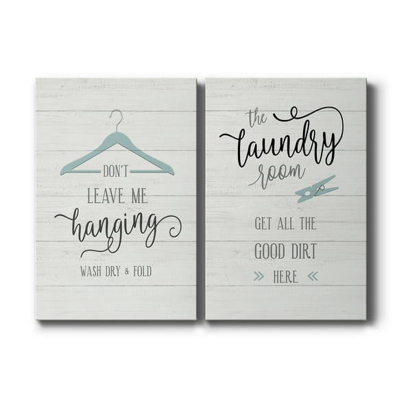 Don't Leave Premium Gallery Wrapped Canvas - Ready to Hang - Set of 2 - 8 x 12 Each