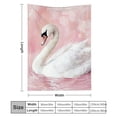 thumbnail image 3 of GooTPa Beautiful White Swan Pattern Flannel Blanket, Durable Soft and Warm Flannel Blanket for Bed Sofa Travel and Camping Multi-purpose Gift for Family and Friends - 50*60in, 3 of 7