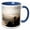 Blue/White, variant on 3drose, Statue of Christ the Redeemer, Rio De Janeiro, Brazil. Aerial, 11oz Two-tone Yellow Mug