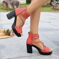 thumbnail image 3 of Xucatan Women's Glitter Ankle Strap Heels, Thick Block High Heel Sandals, Sparkling Party Evening Dressy Footwear Gift, 3 of 9