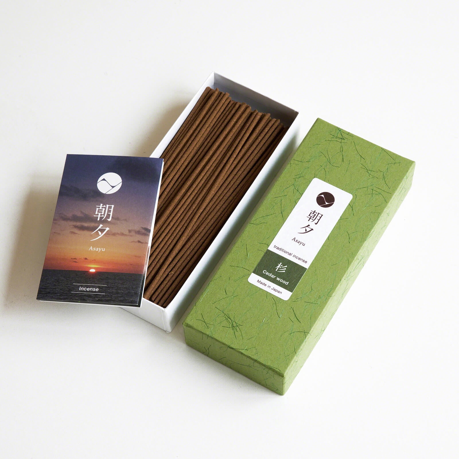 Asayu Japan Traditional Incense Japanese Cedar Wood Fragrance 1.41oz Made in Japan