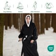 thumbnail image 7 of (2 pack) Cozy Comfort Wearable Blanket Hoodie, Long Sherpa Hoodie Blanket with Giant Pocket, Warm&cozy, Standard, Black, 7 of 7