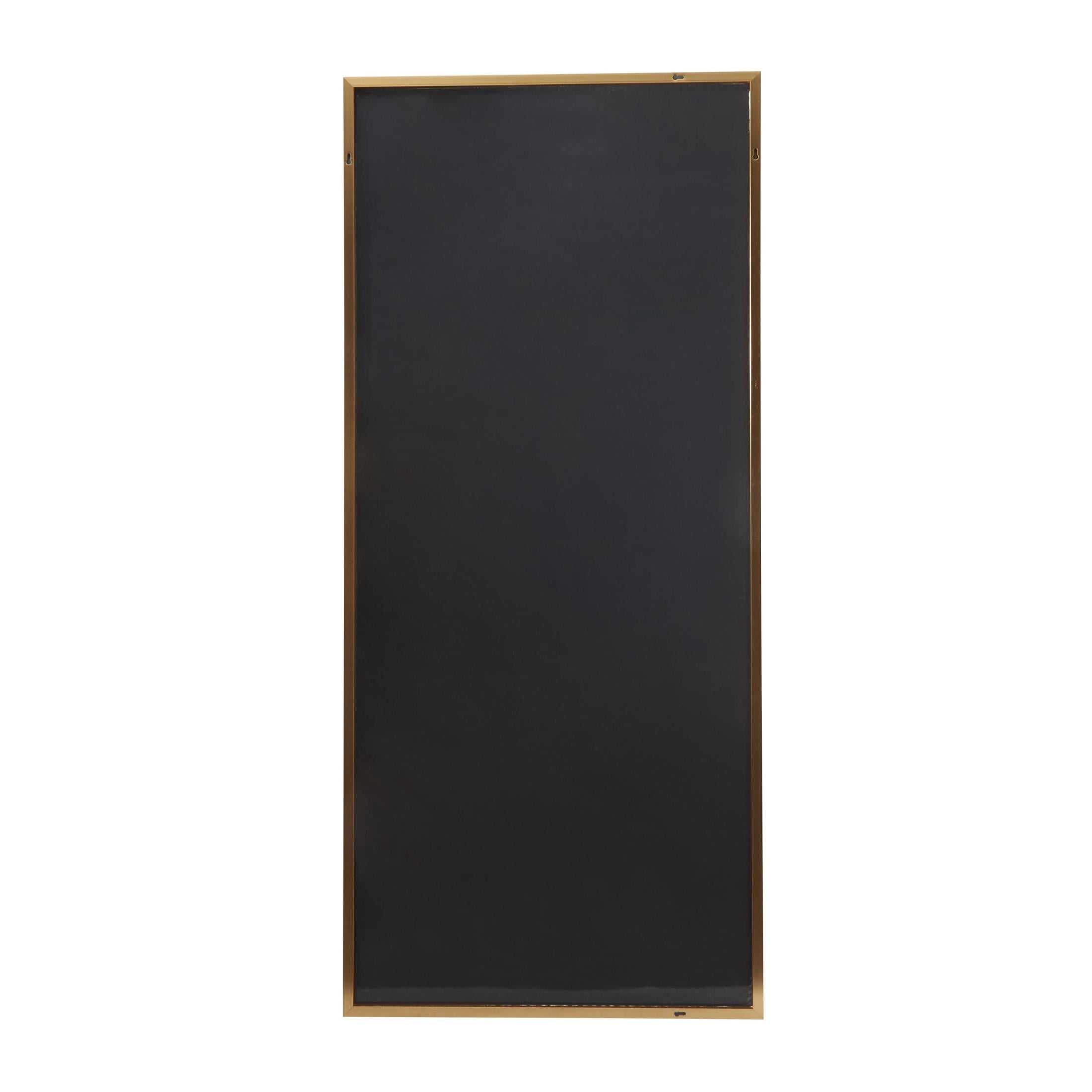 CosmoLiving by Cosmopolitan 32" x 71" Gold Wall Mirror with Thin Frame