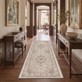 thumbnail image 5 of KUETH 2x3 Low Pile Persian Style Accent Rug, Machine Washable Soft Non Slip Backing Rug, Dusty Beige Rug for Entryway Bedroom, 5 of 5