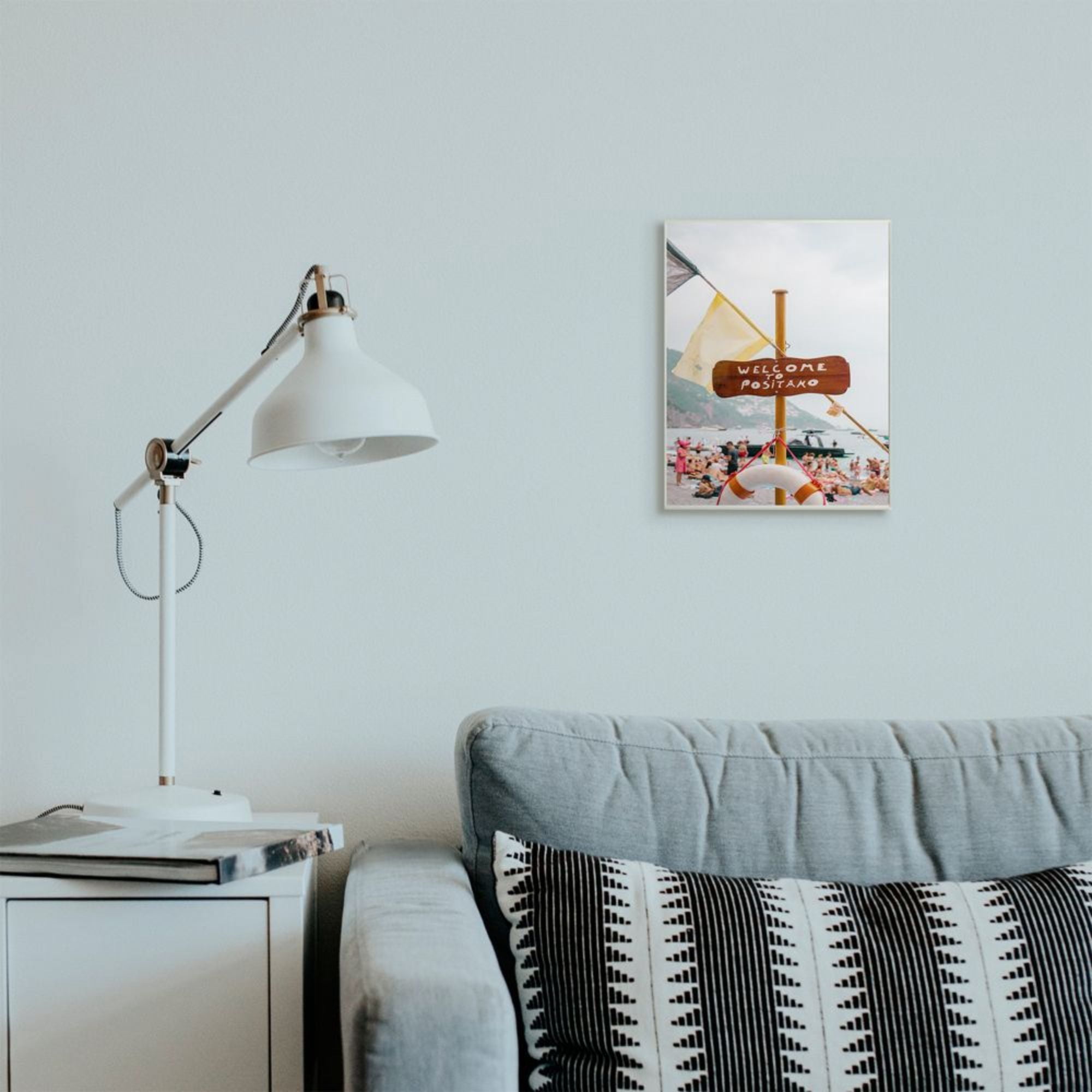 Stupell Industries Welcome to Positano Sign European Beach Vibes Design by Unsplash