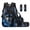 Blue Fire Wolf, variant on Binienty Tractor Galaxy Backpack Set For Boys Elementary School 17 Inch School Backpack With Front Pockets Kids Lunch Bag Pencil Case Blue Bookmarks 5 Pieces Kids School Supplies
