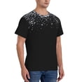 thumbnail image 2 of Bixox Men's Silver Glitter1 Printed Short Sleeve Skinny Athletic T-Shirt, 2 of 6