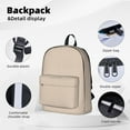 thumbnail image 4 of Goofa Brown Gingham Printed Backpack,Laptop Backpack,Durable Anti-Theft Travel Work Backpack,Water-resistant Backpack, 4 of 9