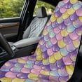 thumbnail image 3 of XYZCANDO Iridescent Mermaid Scale Pattern Car Seat Towel Cover Non-Slip for Swimming Gym, Easy Install Non-Slip Fit Car Cushion Seat Covers Comfortable, 3 of 10