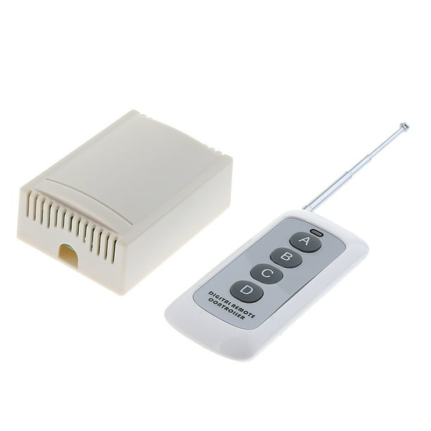 DC12V 433MHz Interruptor De telemando Inalámbrico De 4 Vías Receptor De Larga Distancia Metros