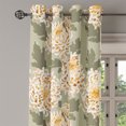 thumbnail image 3 of Ambesonne Pastel Floral Grommet Curtain, Chrysanthemum Pattern, 50"x96", Mustard Pistachio Green, 3 of 5
