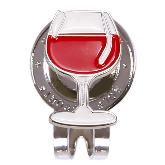 Marcador de bola con Clip de sombrero de Metal magnético en forma de copa de vino apto para visera marcador de accesorios al aire libre