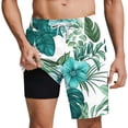 thumbnail image 2 of Lutiedan Mens Swim Trunks Hawaiian Bathing Mesh Lining Swimsuits Summer Beach Bathing Suit Swim Shorts Quick Dry Board Shorts with Pockets, 2 of 9