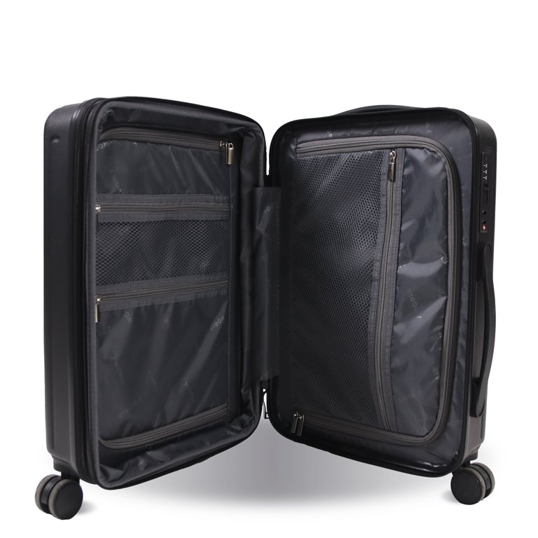 J World North 3PC Set Luggage, Black - Walmart.com