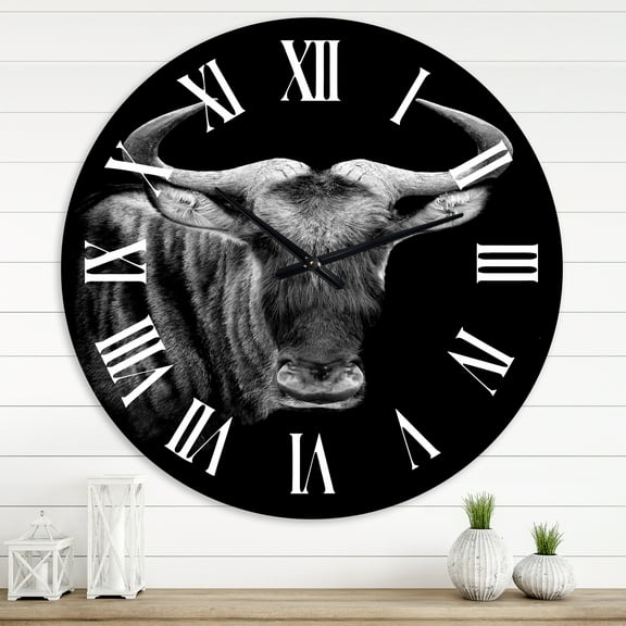 Designart 1 in Quartz Farmhouse Wall Clock