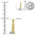 thumbnail image 2 of Gold Lighthouse Charm Pendant - 10 Karat Gold - Nautical Jewelry - Lighthouse Jewelry, 2 of 4