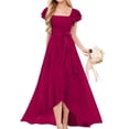 thumbnail image 2 of Ashirexll Robes d'Été pour Ados Mode Sans Manches Ligne A Décontractée Col Rond Manches à Volants Robe de Printemps Été pour Préados, 2 of 3