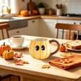 thumbnail image 5 of Halloween Relief Coffee Mug, Cute Tea Coffee Mugs, Ceramic Coffee Cups with 3D Embossed Design, Halloween Gifts for Women, Mugs for Halloween Decor Party (Yellow), 5 of 7