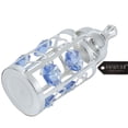 thumbnail image 5 of Matashi  Home Decorative Tabletop Showpiece Silver Plated Crystal Studded Baby Bottle Ornament with Light Blue Crystals, 5 of 5
