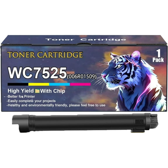 WC7525 Toner Cartridges Replacement for Xerox WC7525 006R01509 006R01512 006R01511 006R01510 Toner Cartridge Work for Xerox WorkCentre 7525 7530 7535 7545 Printers