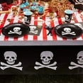 thumbnail image 3 of Juvale 144 Piece Skull Birthday Party Supplies - Serves 24 Disposable Pirate Plates, Napkins, Cups, And Cutlery, Skeleton Party Decorations for Birthdays & Halloween Parties, 3 of 10