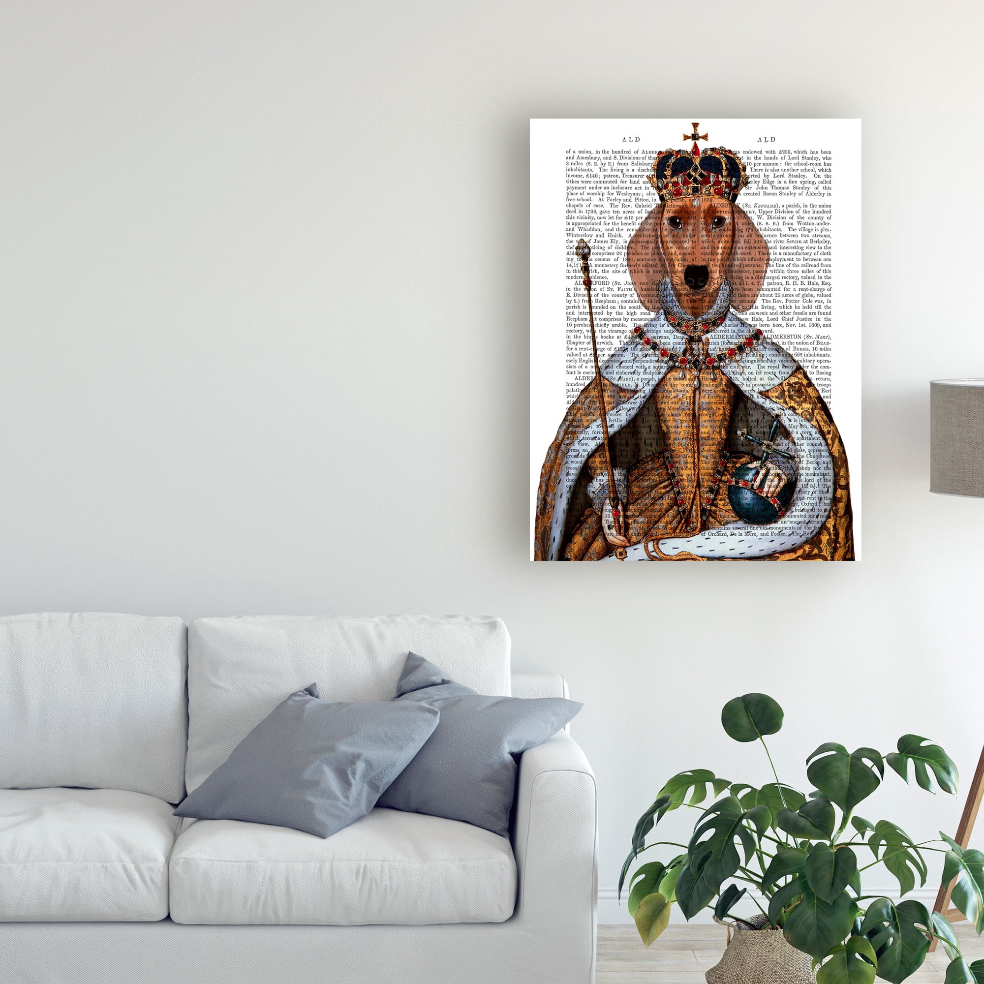 Trademark Fine Art 'Dachshund Queen' Canvas Art by Fab Funky
