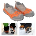 thumbnail image 4 of Cubierta para zapatos de hielo Ormromra 19 Dientes Antideslizante Acero Inoxidable Naranja M, 4 of 8