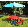 thumbnail image 5 of LifeYard Outdoor Picnic Table, ADA, 46" Round, Steel Table, Red, 5 of 6