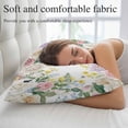 thumbnail image 5 of Pink White Flowers Pillow Covers, Linen Long Throw Pillow Case, Spring Floral Elegant Pastoral Botanical Holiday Pillow Protector Decorative Cushion Cover for Living Room/Bedroom 12" x 20", 5 of 8