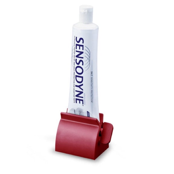 1-Pack Toothpaste Squeezer Roller, Rolling Tube Squeezer Dispenser w/ Stand, Easy Tube Press for Toothpaste Cream Ointment, Bathroom Organizer TIKA