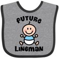 thumbnail image 3 of Inktastic Future Lineman in Training Baby Boys Baby Bib, 3 of 4