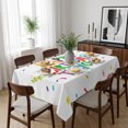 thumbnail image 6 of Happy Birthday Table Cloth Waterproof Tablecloths, Coloful Birthday Ribbon Tablecloth Dining Table Cover for Kitchen Party Tabletop Outdoor, Rectangle Tablecloth 60x102 Inch, 6 of 9