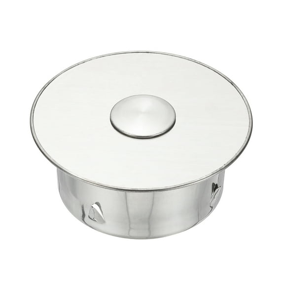 Uxcell Chimney Hole Cap, 90mm(3.5") Tightness Adjustable Round Stainless Steel Flue Hole Cover Stove Pipe Cap Pipe Cover with Removable Hole Cap for Kitchen Balcony Sewer,Silver Tone