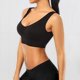 thumbnail image 3 of Sujetador deportivo sin costuras para mujerchaleco inalámbricosujetador de entrenamiento físico superior (negro M) Likrtyny Para estrenar, 3 of 9