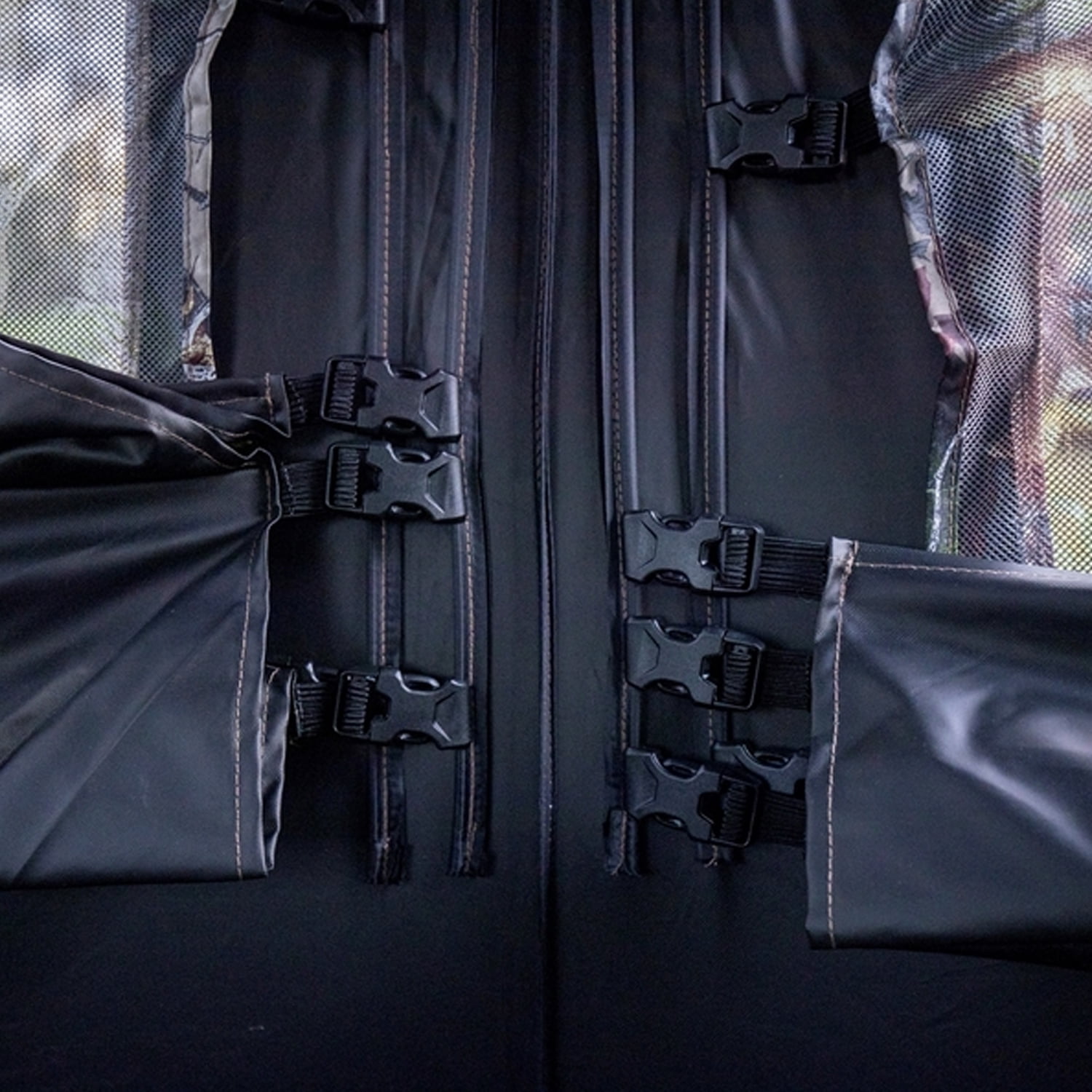 Barronett Blockout 300 Pop Up 3 Person Hunting Ground Blind Tent, Backwoods Camo