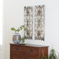 thumbnail image 2 of DecMode White Wooden Distressed Fleur De Lis Wall Decor with Rust Metal Scrolls (2 Count), 2 of 16
