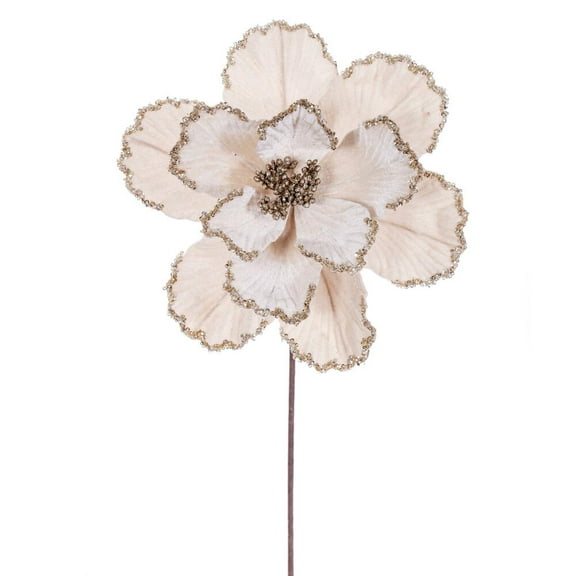 20" Champagne Magnolia 10" Flower 3/Bag