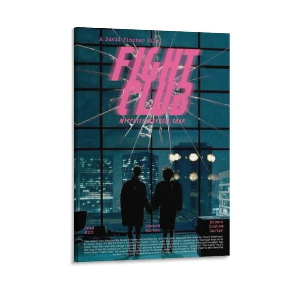 Fight Club Movie Poster Home Decor Poster Wall Art Hanging Picture Print Bedroom Decorative Painting Posters Room Aesthetic