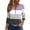 Purple, variant on Ashirexll Womens Casual Tops, Tops for Women Trendy, Fashion Casual Striped Button V-Neck Short Sleeve Loose Blouse