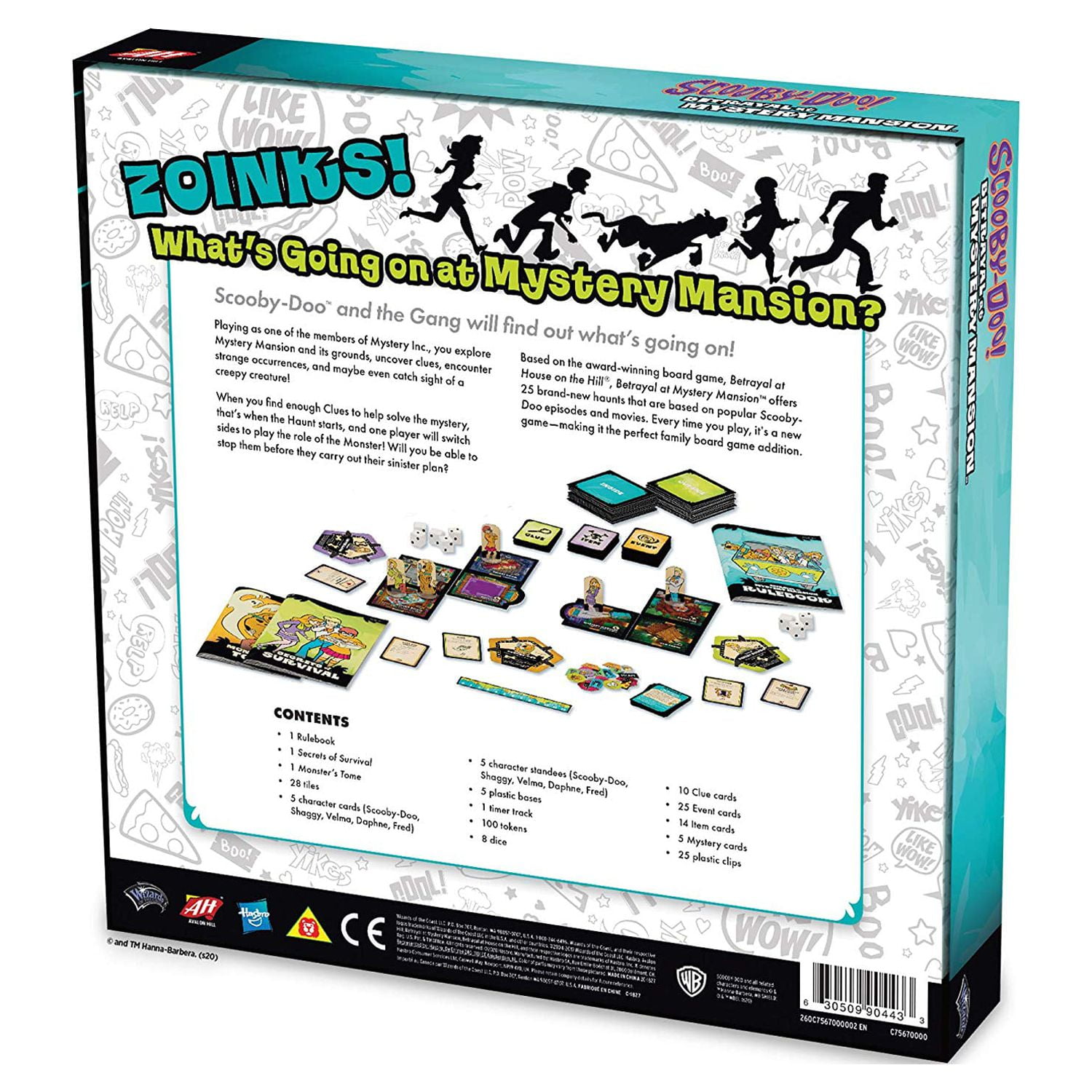 Avalon Hill Scooby Doo in Betrayal at Mystery Mansion | Official Scooby Doo + Betrayal at House on The Hill Board Game | Ages 8+ Black