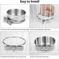 thumbnail image 2 of Small Animals Parakeet Lovebird Finches Hanging Stainless Steel Food Dish Clamp-on Parrot Feeding Bowl Cage Cup Water Drinker Bird Feeder 14CM, 2 of 8