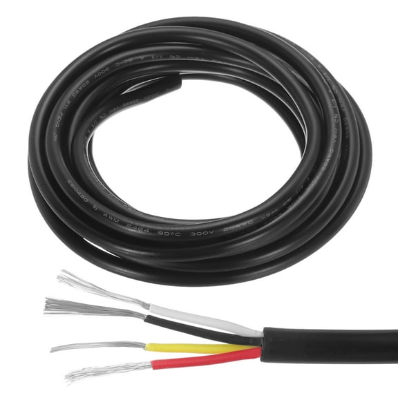 Uxcell Red Black Yellow White Wire 4pin Extension Cable Cord Electrical Wire 20 AWG Oxygen-Free Copper 10Ft