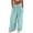 Light Blue, variant on utcoco Women's Casual Loose Fit Linen Stitching Wide Leg Pants