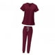 thumbnail image 5 of Conjunto exfoliante femenino, ropa de trabajo de enfermera, escote en V, Top profesional lavable a máquina y XL Yuyangstore Blusa y pantalones médicos, 5 of 8